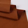 In stock 92% Polyester 8%spandex thin soft brown scuba heavy waterproof suede fabric composition for women wind coat