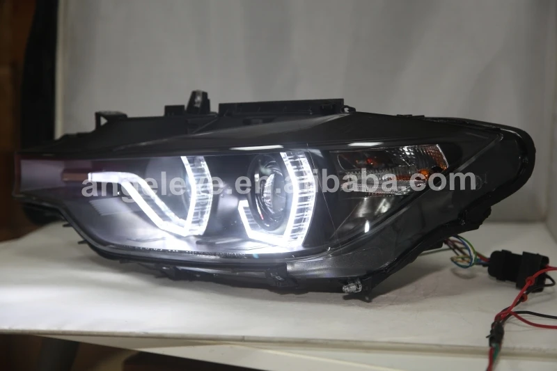 LED Angel Eyes Headlight For BMW F30 F35 318 320 325 328 330 335 2013-2015 Year SN For Original car halogen types