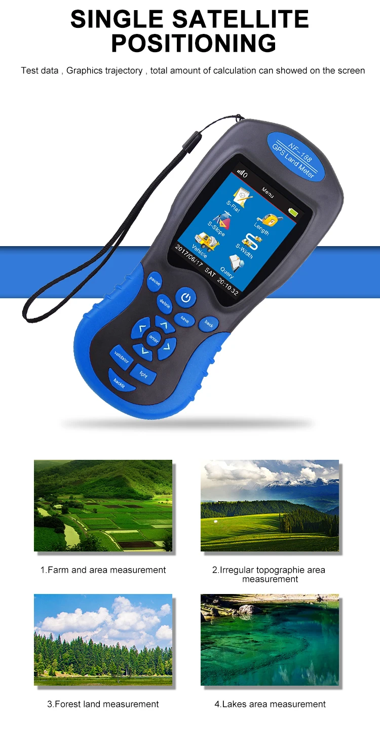 Handheld Gps Device Land Area Measuring Instruments With Ce And Rohs Nf
