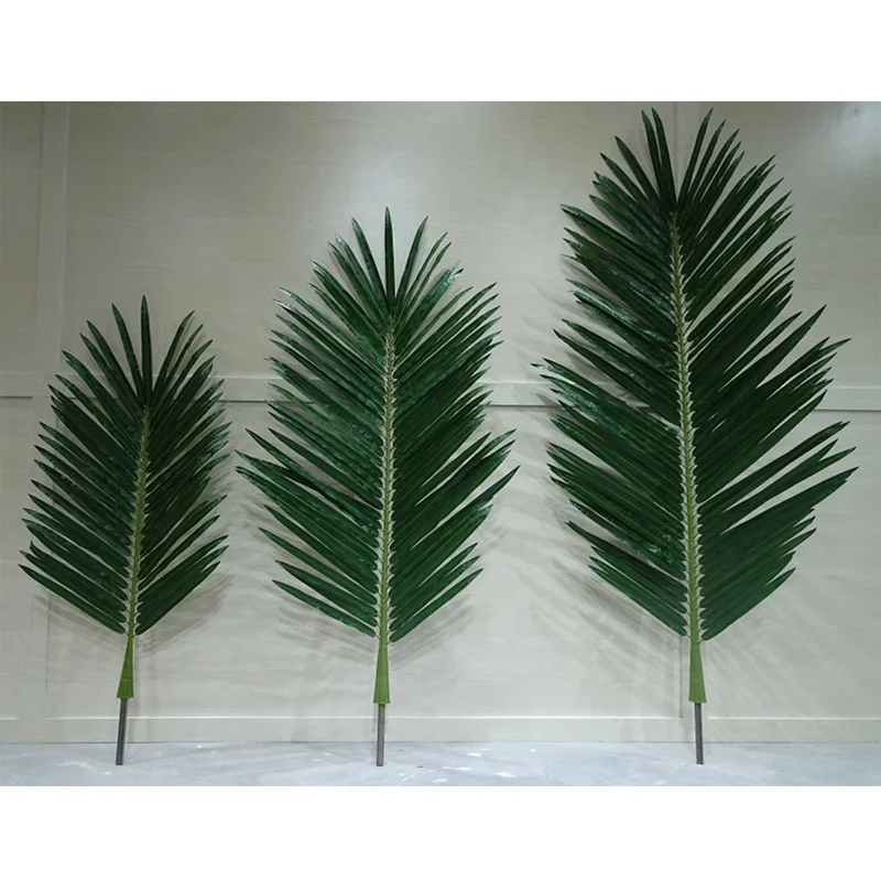 Artificial Palm Tree Green Large Leaf Plants Plastic Leaves Garden Decoration