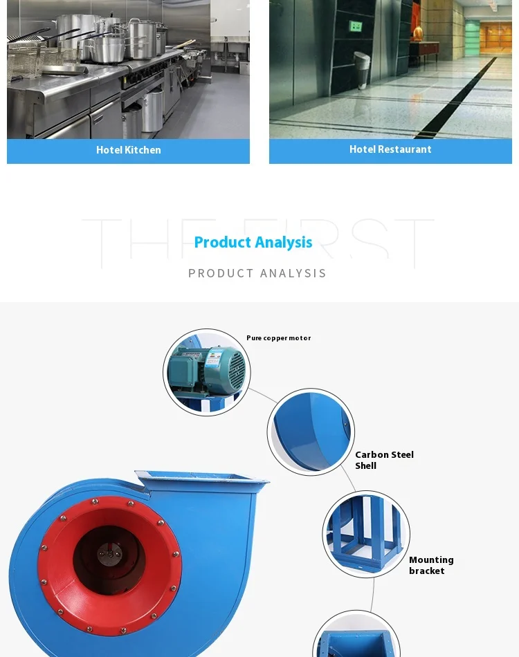 Centrifugal Induced Draft Fan, 4-72, 380 V, 1000m³ - detail 8