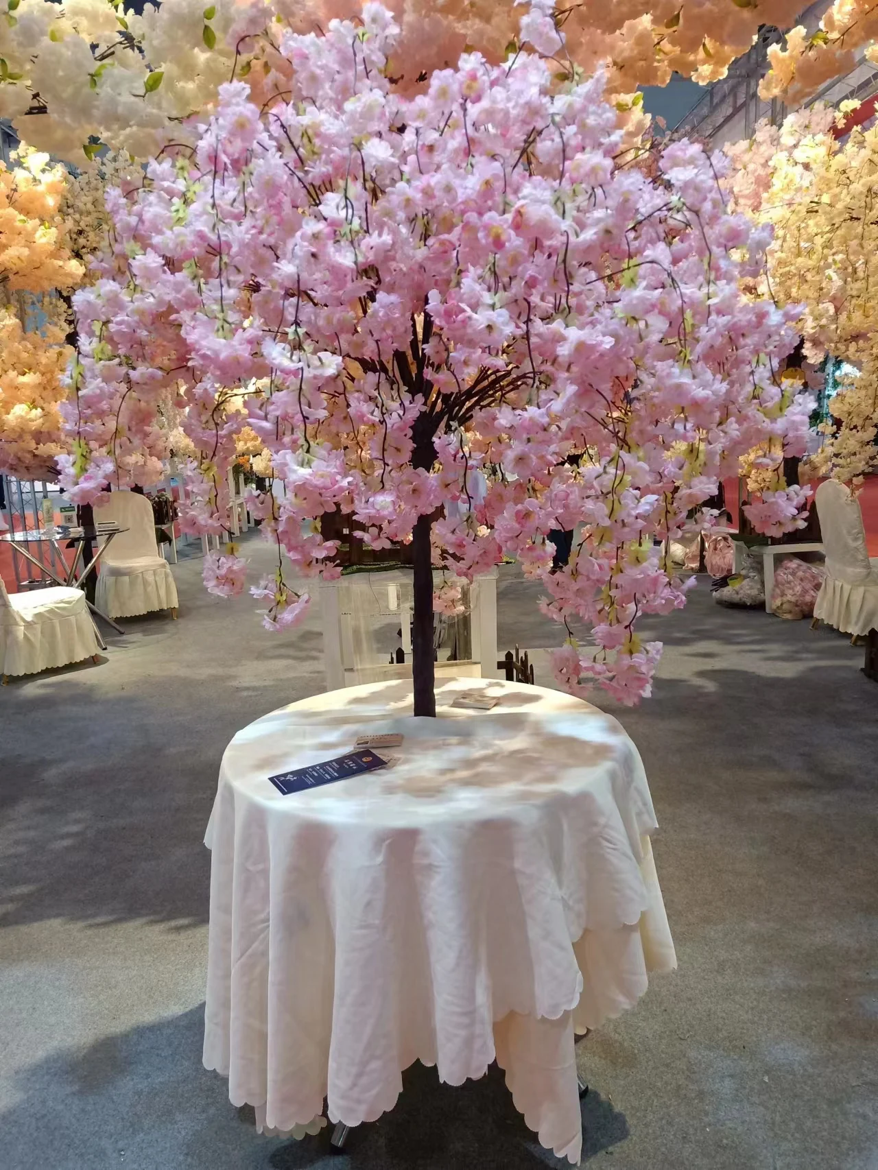 Fake Cherri Cherry Blossom Tree Wedding Table Centerpiece Tree Indoor 5ft White Pink Artificial