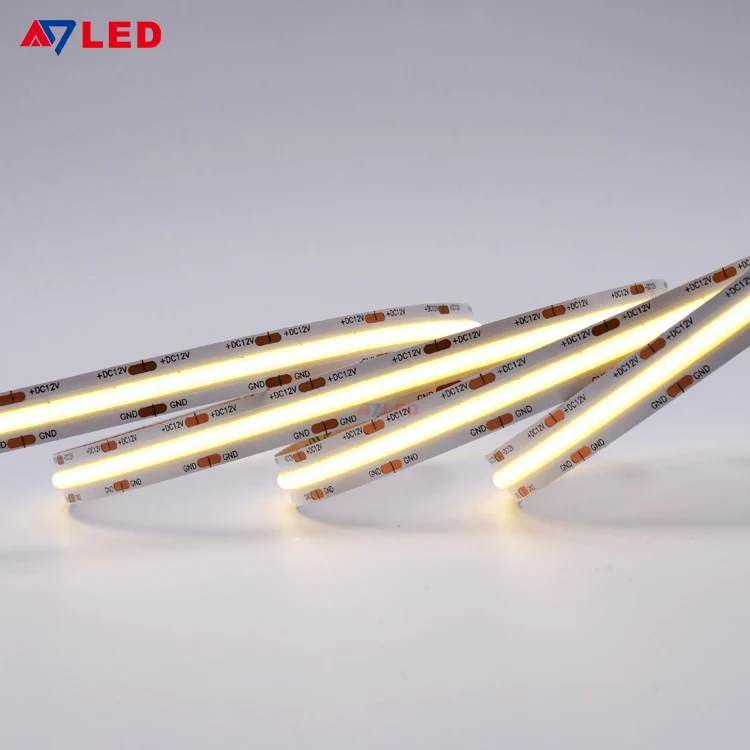New Technology Flip Chip Led Strip Linear Lighting 12V 24 Volt 528leds Per Meter No LED Dots COB LED Stripe