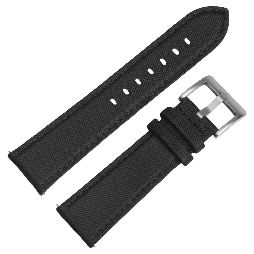 black canvas watch strap