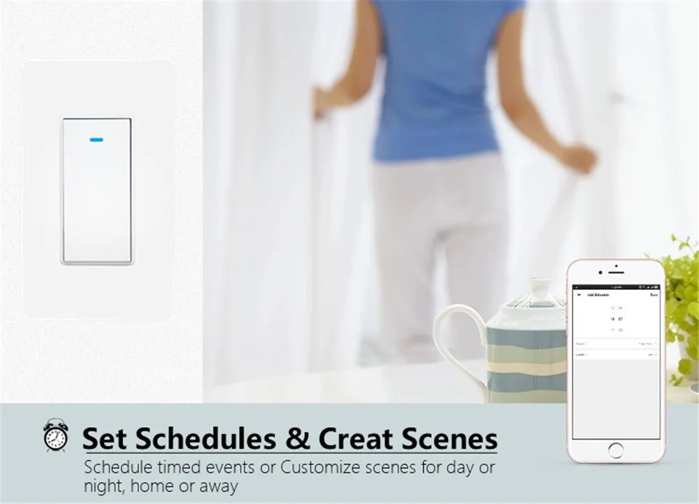 1GANG Zigbee Switch/Smart Wireless Light Switch Zigbee Button Switch Compatible with Alexa/GoogleHome/IFTTT - ANKUX.COM