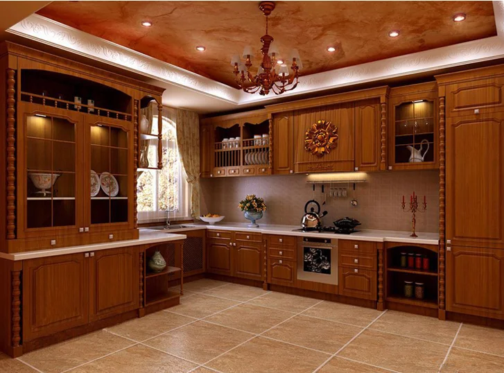 Germany HOMG production line mahogany wood cabinet for kitchen