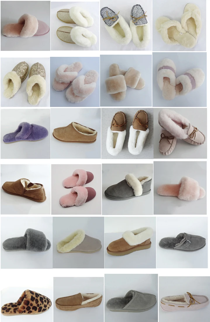 glitter sheepskin slippers