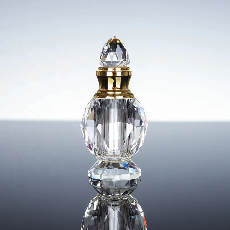 Wholesale High Quality Crystal Islamic Perfume Bottle Customized Arabia Style UV Polished Decoration Gifts details