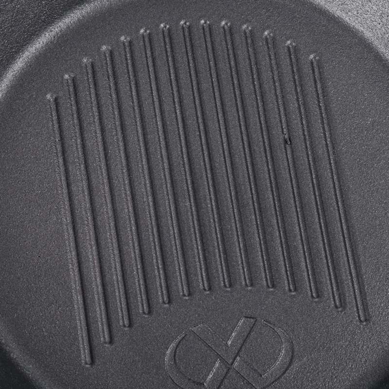 Oval Preseasoned Cast Iron Fajita Hot Skillet Plate Set Fry Grill