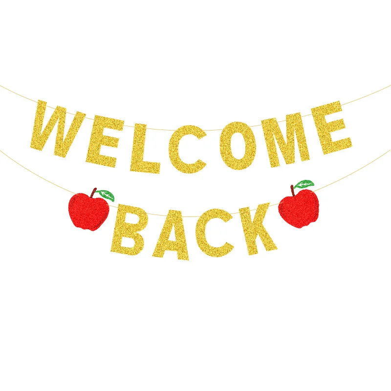 Back To School Season Decoration Welcome Back Banner Set For Kids ...