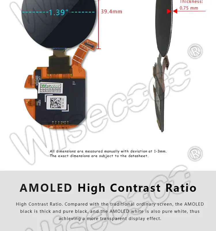 1.39 Inch Micro Round Amoled Screen Ips 454 X 454 Smart Wearable Smart