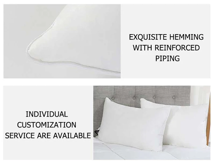 Luxury Hotel Neck Pillow Inner Bed Soft White 5 Star Hotel Bed Rest