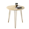Nordic Small Round Metal Side Table Weather Resistant Finish Black White Golden