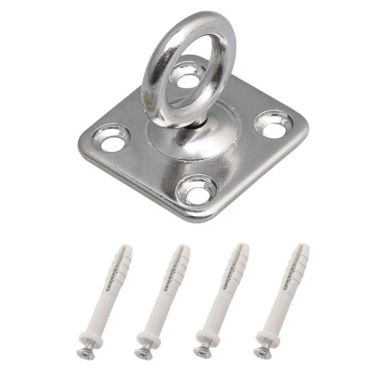 Square Heavy-duty Ceiling Wall Mount Ring Rotating Swivel Stainless ...