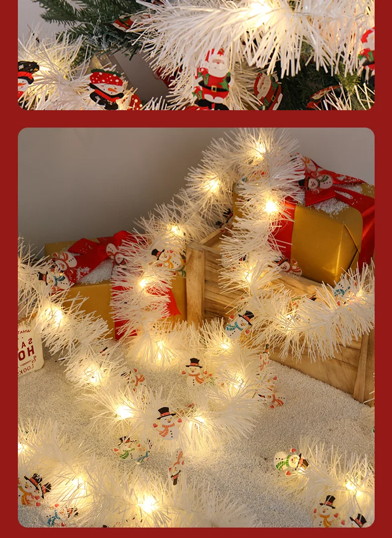 IP65 Waterproof LED Christmas Ribbon Lamp Copper Wire Atmosphere String Lights Party Decorations Wool Strip Lamp Cross-Border