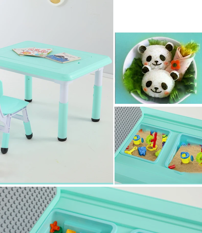 Children's building block table studay table and play fun toy table and chair