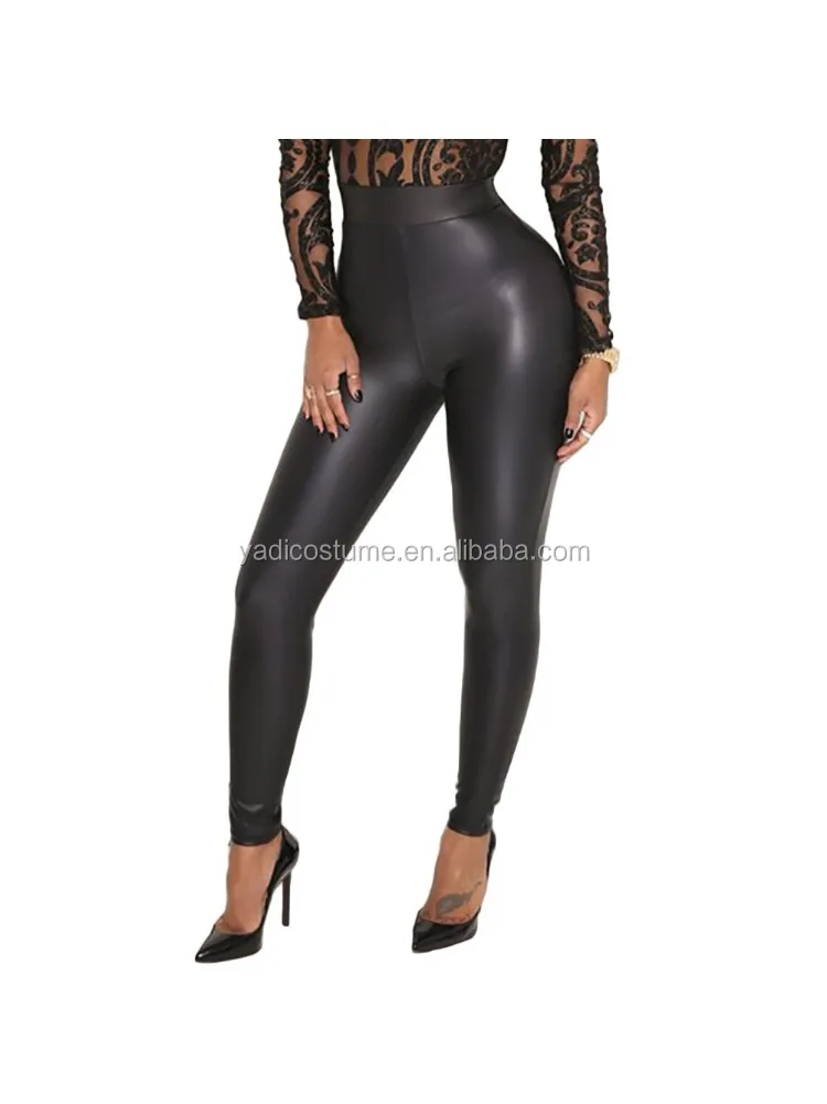 Details about   Sexy Womens PU Leather Stretchy Pants Boots Stiletto One Piece Jumpsuit Boots SZ 