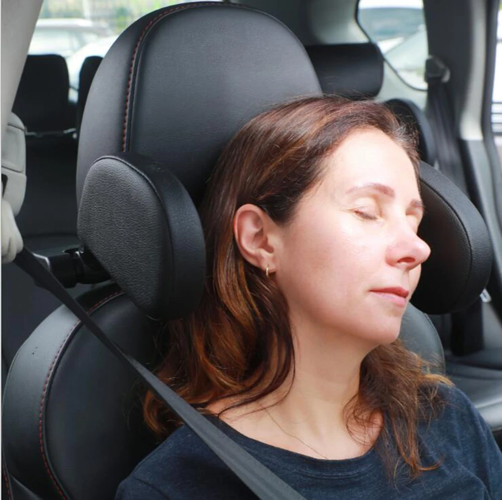 Almohada para asiento coche cojín reposacabezas NEGRO para cuello 2piezas MOLCAR 