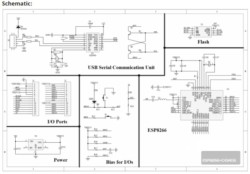 Esp8266 nodemcu схема электрическая