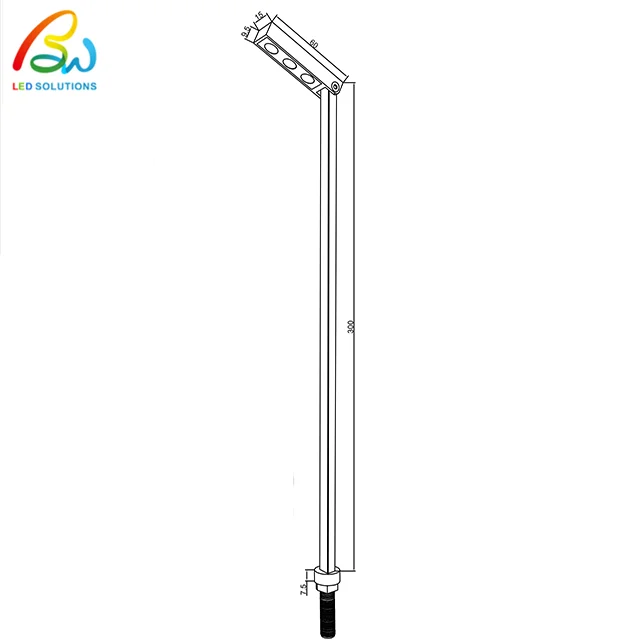 2019 New Led Jewelry Showcase Lights Jewelry Display Showcase Led Pole Standing Spotlight