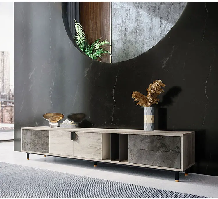 Modern Simple Light Luxury Living Room Wooden Home Furniture TV Cabinet Modern