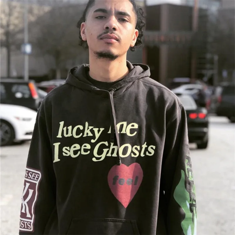 Lucky me i see 2025 ghosts hoodie kanye west