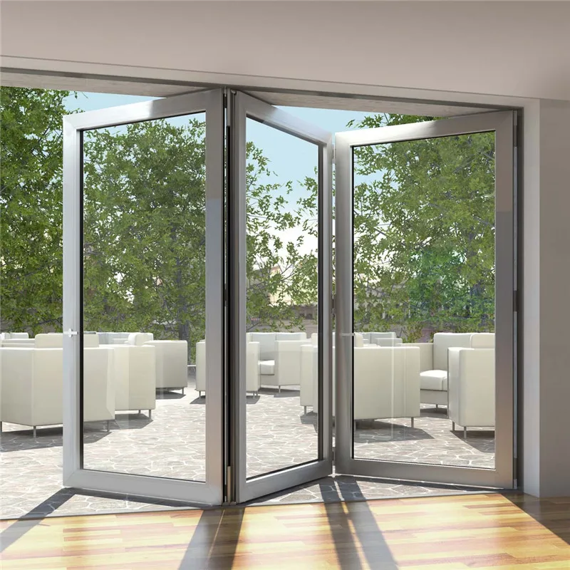 product-Zhongtai-18002400mm Exterior Entrance Sliding Bifold Aluminum Folding Glass Door-img