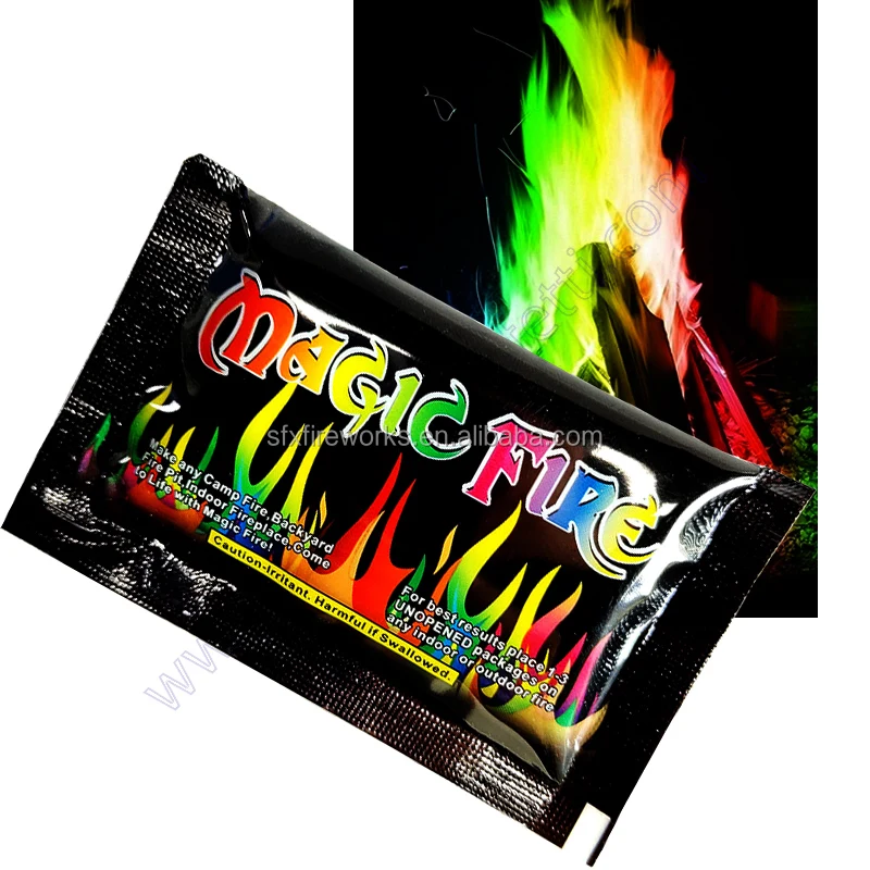 Bonfire Magical Flames Create Colorful & Vibrant Flames for Fire Pit - Rainbow - Campfire Mystic – Twice The Color – Half The Price Colorful Outdoor Fireplace – Magical 10 Pack