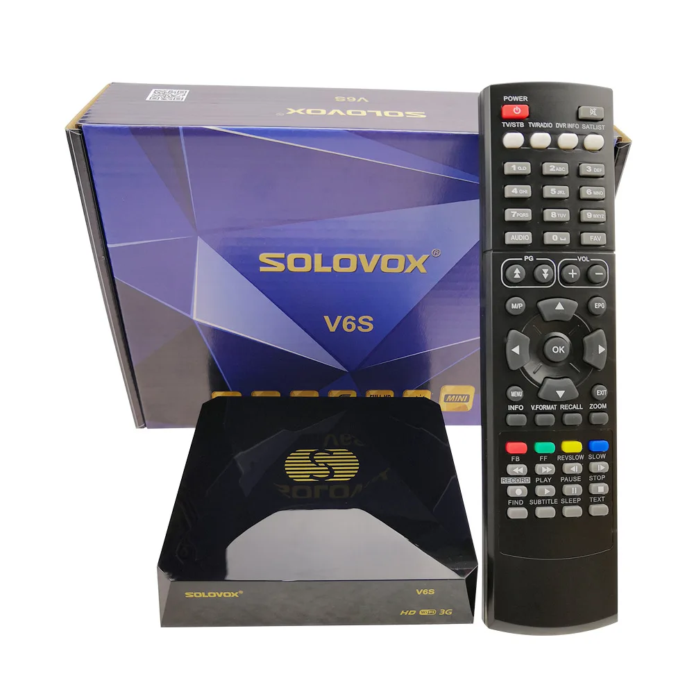 Solovox V6s Satellite Decoder Box With Rj45,H.265 Digital Fta Receiver ...