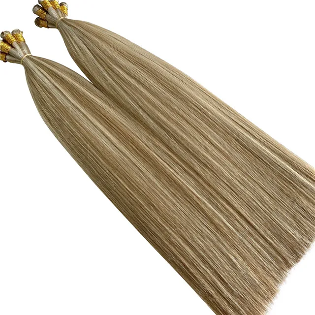 Soft and health luxury hand tied weft Unprocessed Virgin Cuticle Aligned Double Drawn best quality Human Hair extension