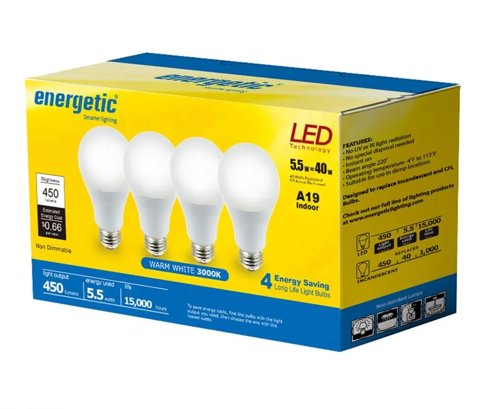 Led Bulb manufacturer 40W Incandescent Equivalent A19 E26 Standard Base 5W Light Bulb
