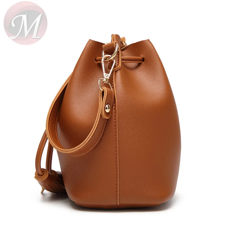 0270432 2020 Vintage Women PU Leather String Bag Leisure Shoulder Bags Cheap Crossbody Bag Small Handbags