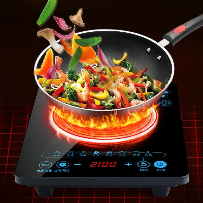 Cuisinière à induction 2200W haute touche TOUCH cuisinière hot pot électrique petits appareils cadeaux appropriés for la maison et daffaires Color : Black 1 