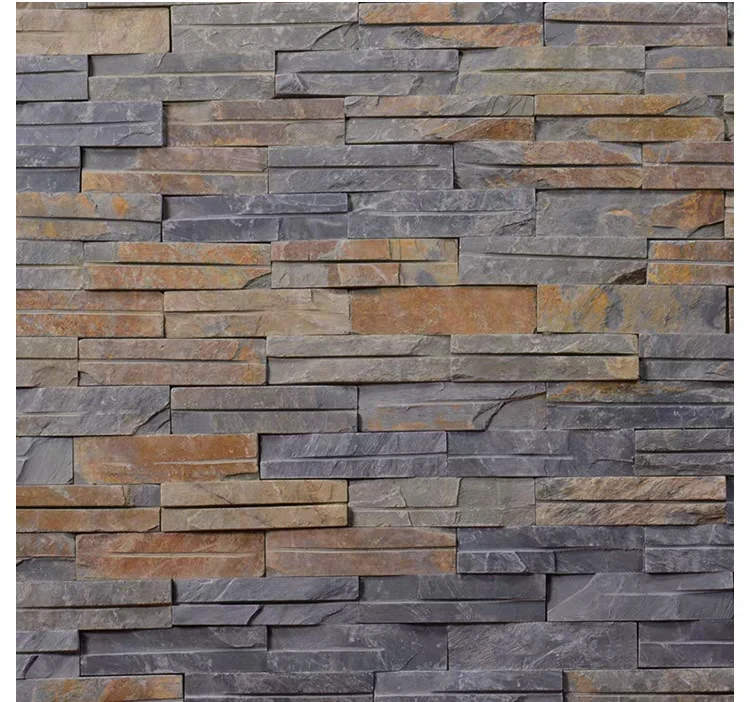 Exterior Wall Tiles Stone Stacked Stone Tiles Wall In Rust Color Ledge ...