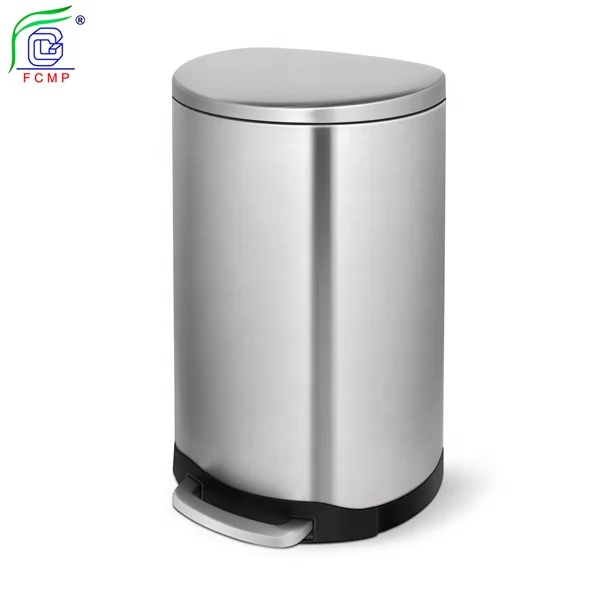Metal Dustbin Stainless Steel Garbage Bin Kitchen Trash Can Metal Dustbin Stainless Steel Garbage