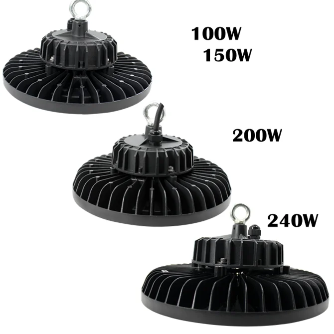 ETL SAA led warehouse lights with repeater 100w 150w 200w ufo led lamp ultra high volt 249-528v outdoor industrial lighting
