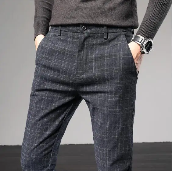 black and grey plaid pants