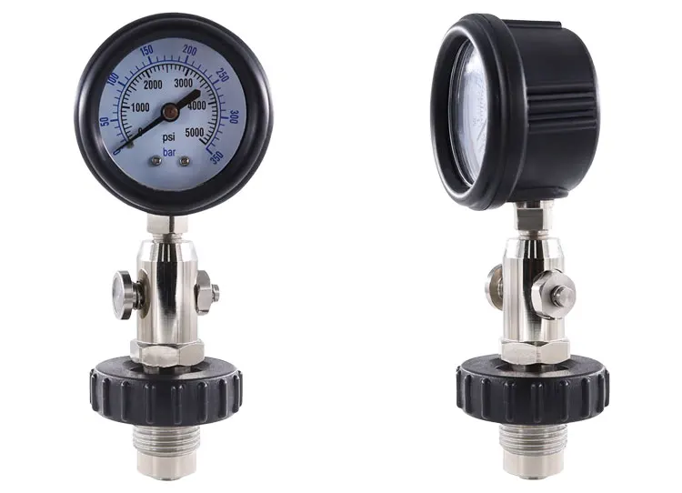 Din Scba Dive Cylinder Tank High Pressure Checker Gauge 5000psi 350bar