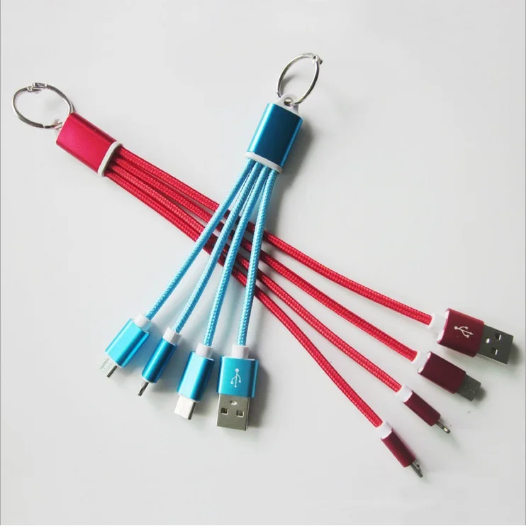 2019 New Keychain Data Cable Can Be Customized Logo USB Portable Cable 3 in 1 - ANKUX.COM