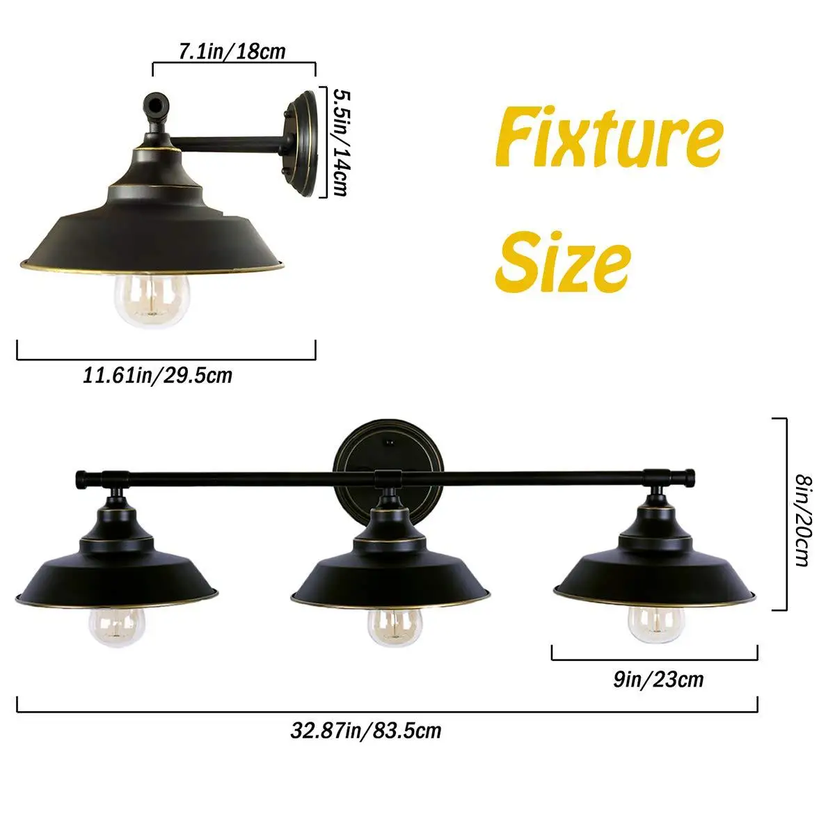 Durable Wrought Iron Nordic Retro Resdential Home Bedside Indoor E27 Bulb Led Ceiling Lights Wall Lamps
