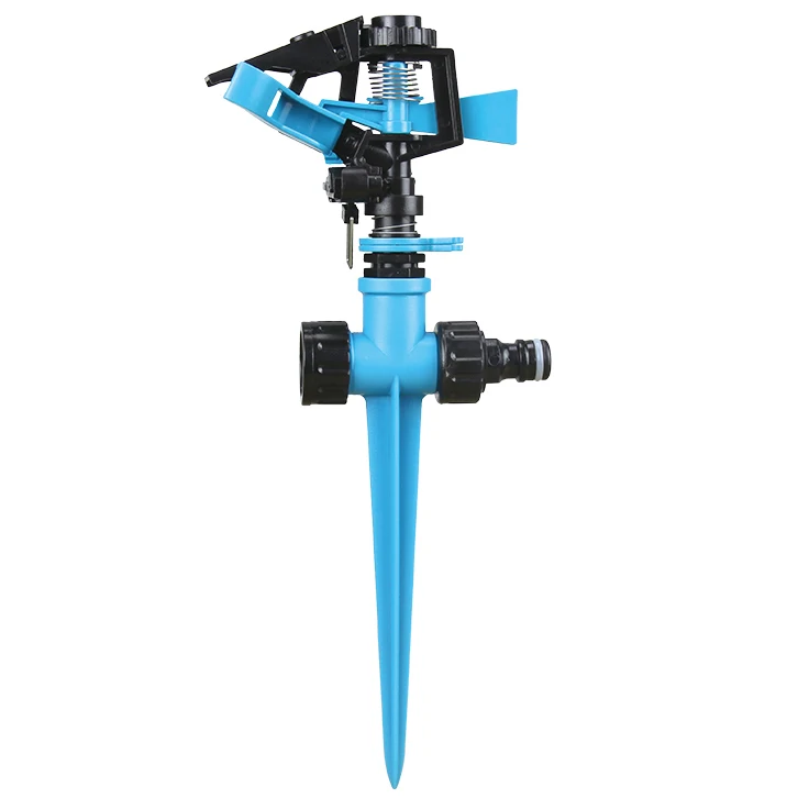 Plastic Garden Water Impact Sprinkler With Spike