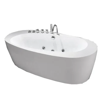 Bathroom Oval White Acrylic Free Standing Massage Bath Tub ...