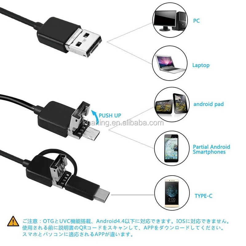 5 5mm Android Endoscope Camera 3 In 1 Usb Micro Usb Type C Borescope Inspection Camera Waterproof For Otg Smartphone And Uvc Pc Buy Endoscope Camera Inspection Camera 3 In 1 Usb Inspection Endoscope Camera Product On