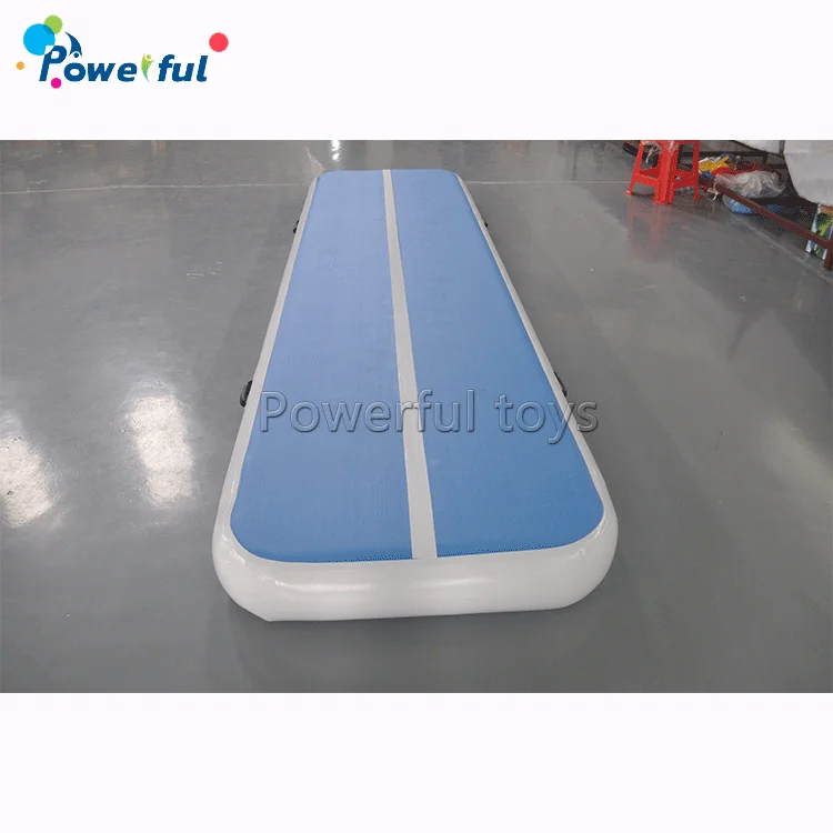 Ready to ship Blue surface white side  Air Track Gymnastics Mat for sale