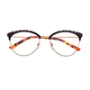 New High quality fashion design 3D painting metal eyewear frames stainless steel glasses ready goods