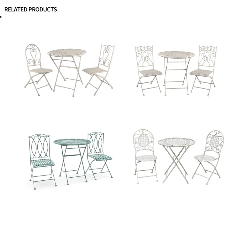 antique cast iron chair and table