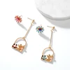 New style flowers drops windows rabbits asymmetrical pendant charm earrings