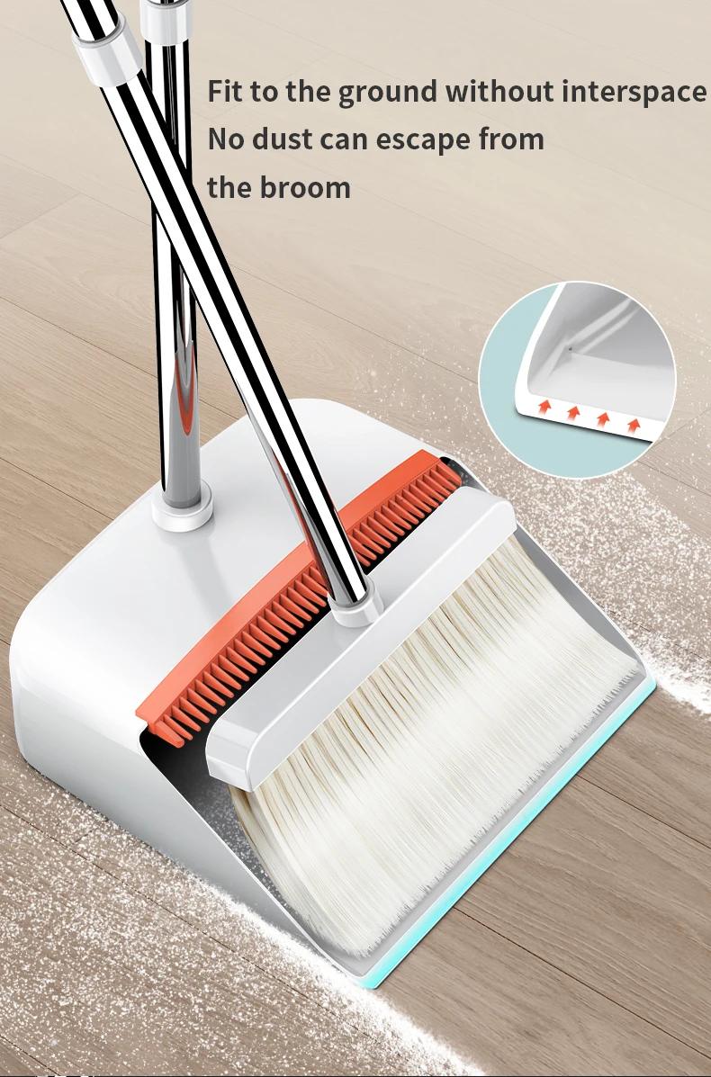 Broom And Dustpan Set [2024 Version] Broom Set Pan Combo Broom And