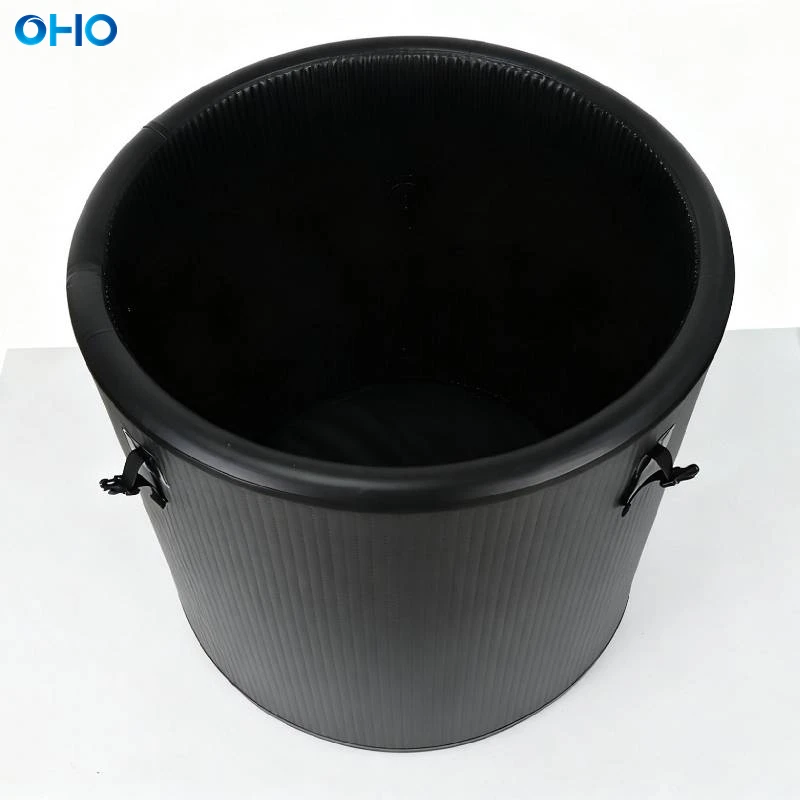 OEM ODM 5cm Drop Stitch Material Round Ice Bath Barrel Portable Cold Plunge Ice Bath Tub for Sale factory