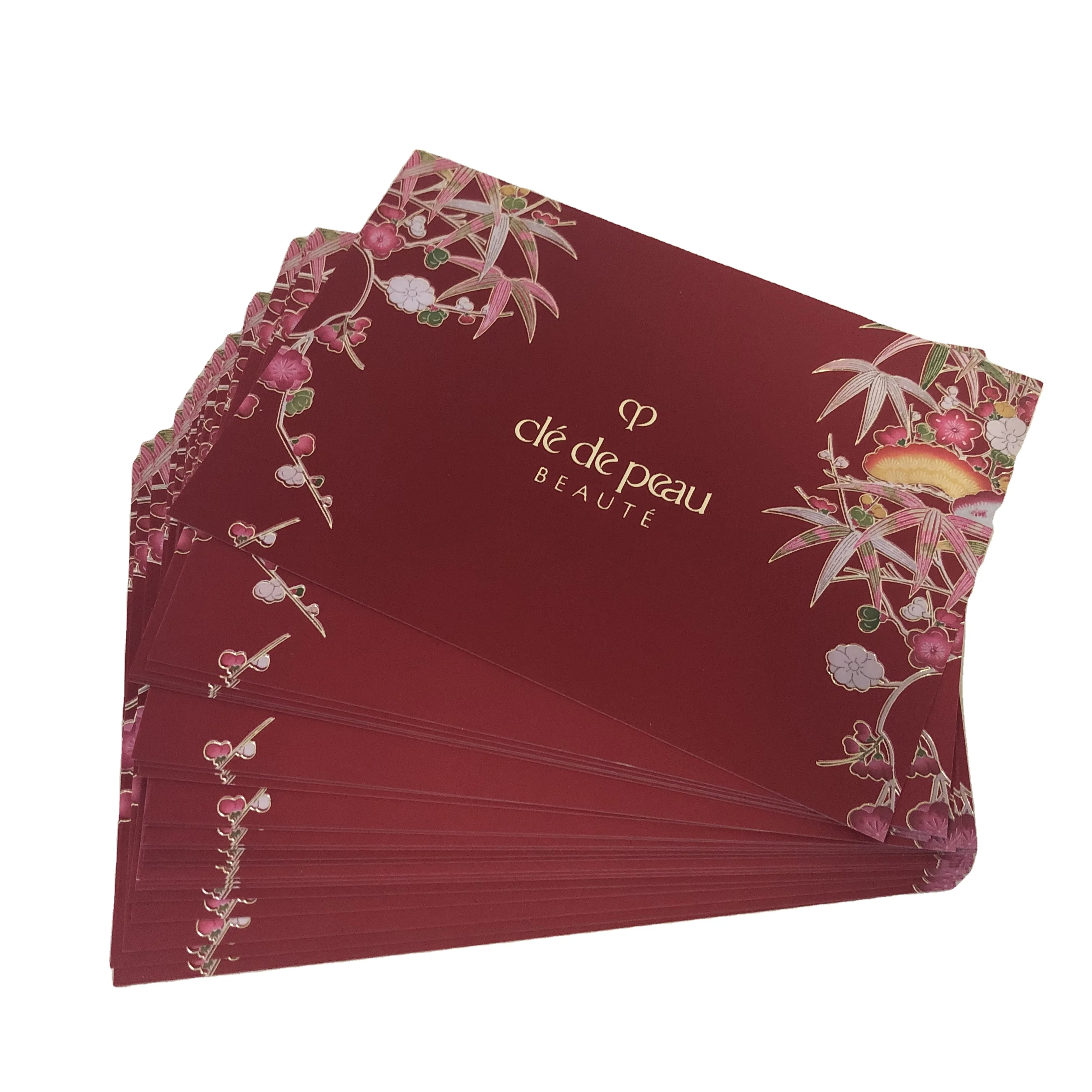 
invitation/greeting card, red packet, with foil, hotstamping, glitter embellishment 